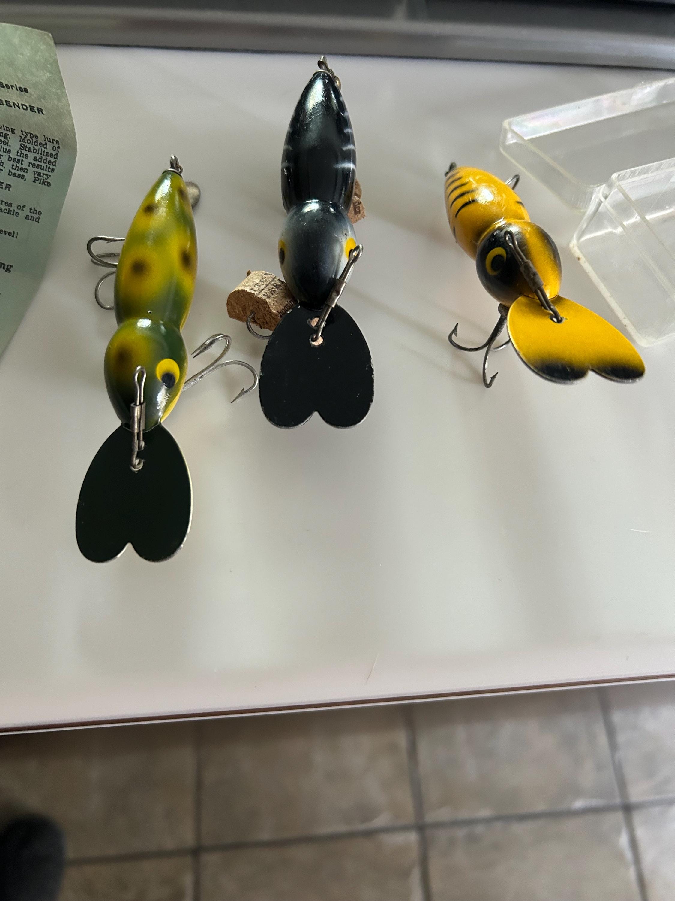 Hellbender Whopper Stopper 900 Series X 3 1970's Fishing Lures
