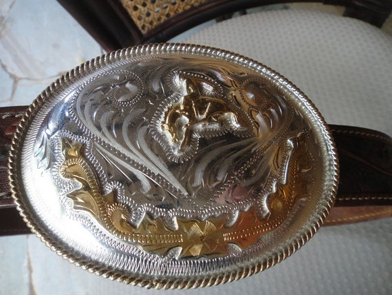 ROOSTER GALLO mexican MARIACHI cowboy western Alpaca silver belt buckl –