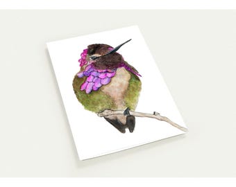 Hummingbird  Watercolor Blank Notecards - Pack of 10