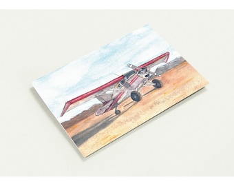 Tailwheel Airplane Notecards - Aviation Art, Pack of 10