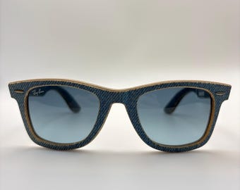 Ray-Ban Denim Wayfarer RB2140 Made in Italy Rare Vintage Sunglasses