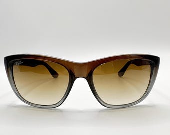 Lunettes de soleil oeil de chat marron Ray-Ban vintage-RB4154 - Style enveloppant rétro