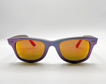 Ray-Ban Wayfarer RB2140 Cosmo Collection Maps Rare Made in Italy Vintage Sunglasses