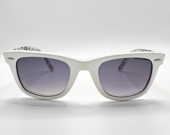 Vintage Ray-Ban Sunglasses White Frame 90s Y2K Retro Unisex Brown Lens Original Designer Eyewear