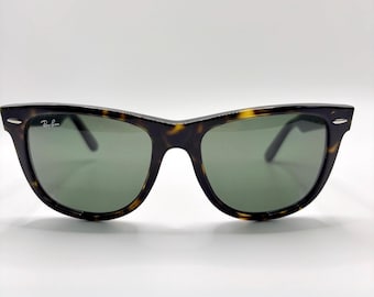 Gafas de sol vintage Ray-Ban Wayfarer RB2140 – Hechas a mano en Italia – Gafas de sol clásicas de diseño