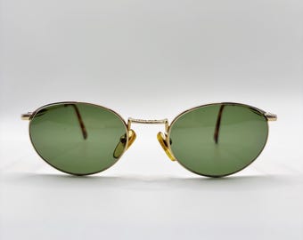 Kenzo Eclipse K 106 K 13, Vintage 90s Gold Half Rim Small Oval