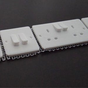 1:12 Scale Dolls House Miniature – Plug Sockets & Light Switches Pack. Detailed.
