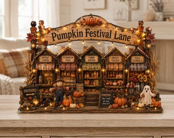 Letrero de madera personalizado para pueblo de calabazas, letrero personalizado para pueblo de otoño, decoración de cosecha de otoño, regalo para la repisa de la chimenea en Acción de Gracias.