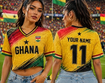 Custom Ghana Soccer Jersey, Football Fan, Custom Ghana Jersey Shirt, Personalized Ghana Soccer Jersey for Men Women Kid, Festival Shirt