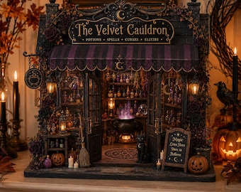 Poción de bruja de Halloween, bloque de madera plano 2D, decoración gótica espeluznante para el hogar, decoración de granero de Halloween, letrero de cabaña espeluznante en miniatura