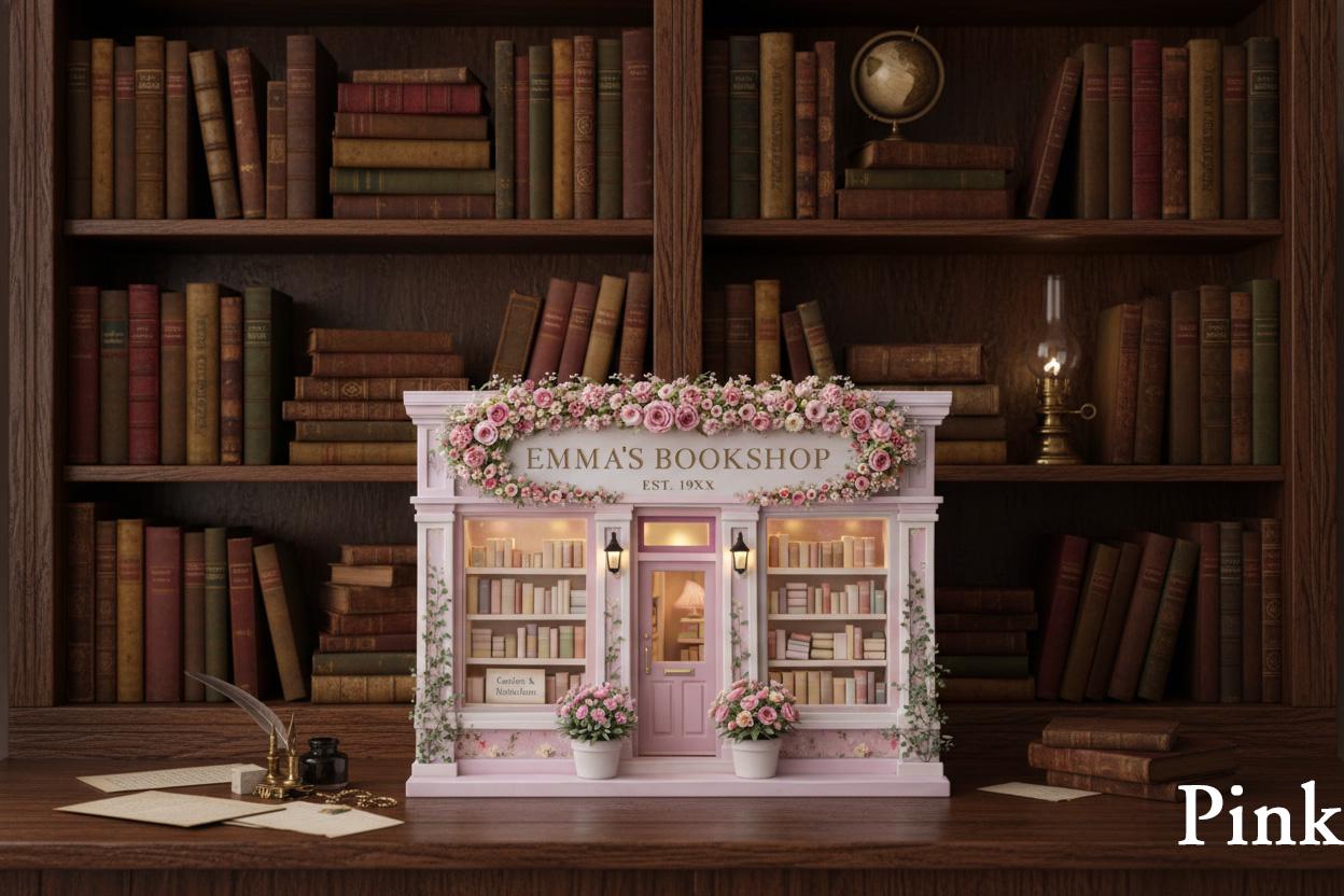Personalized Bookshop Sign, Custom Name Bookshelf Sitter, Miniature ...