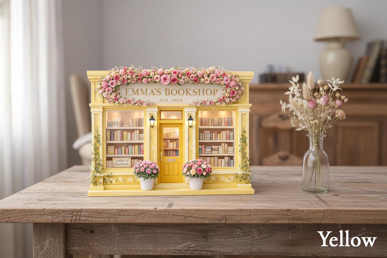 Personalized Bookshop Sign, Custom Name Bookshelf Sitter, Miniature ...