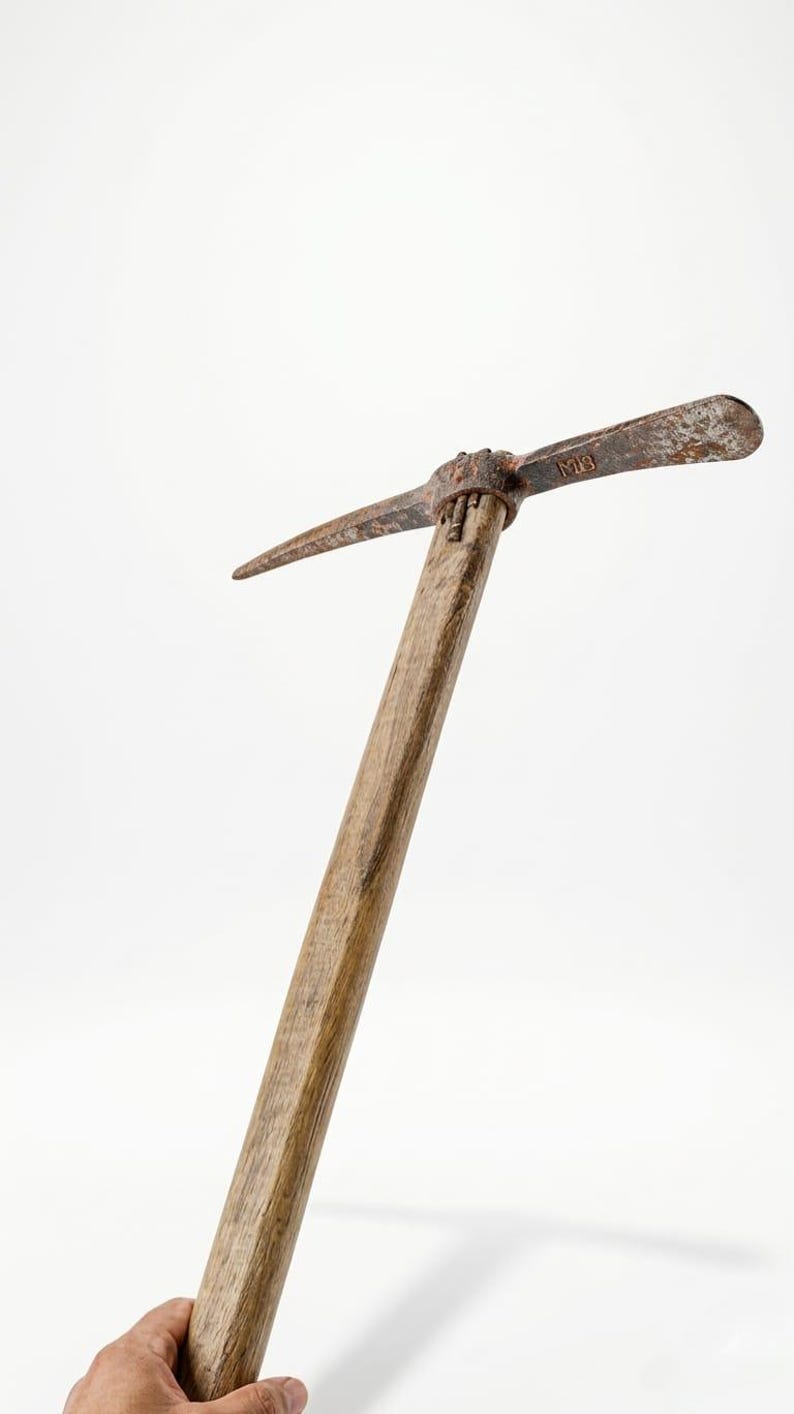 Rustic Pickaxe Vintage Pickaxe Mining Tool: Rustic Metal and Wood Farmhouse Decor - Etsy