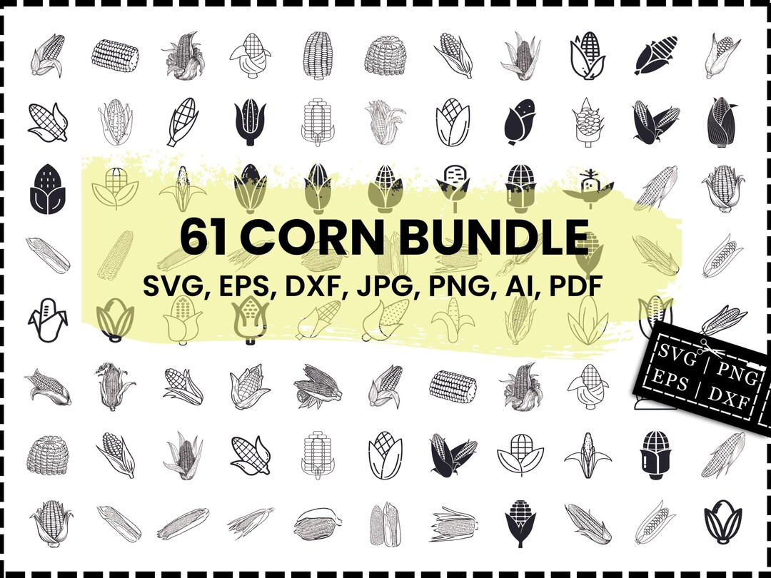 Rustic Corn Svg Corn SVG Cut File | Vegetable Clipart | Farm Food Design Cricut ...