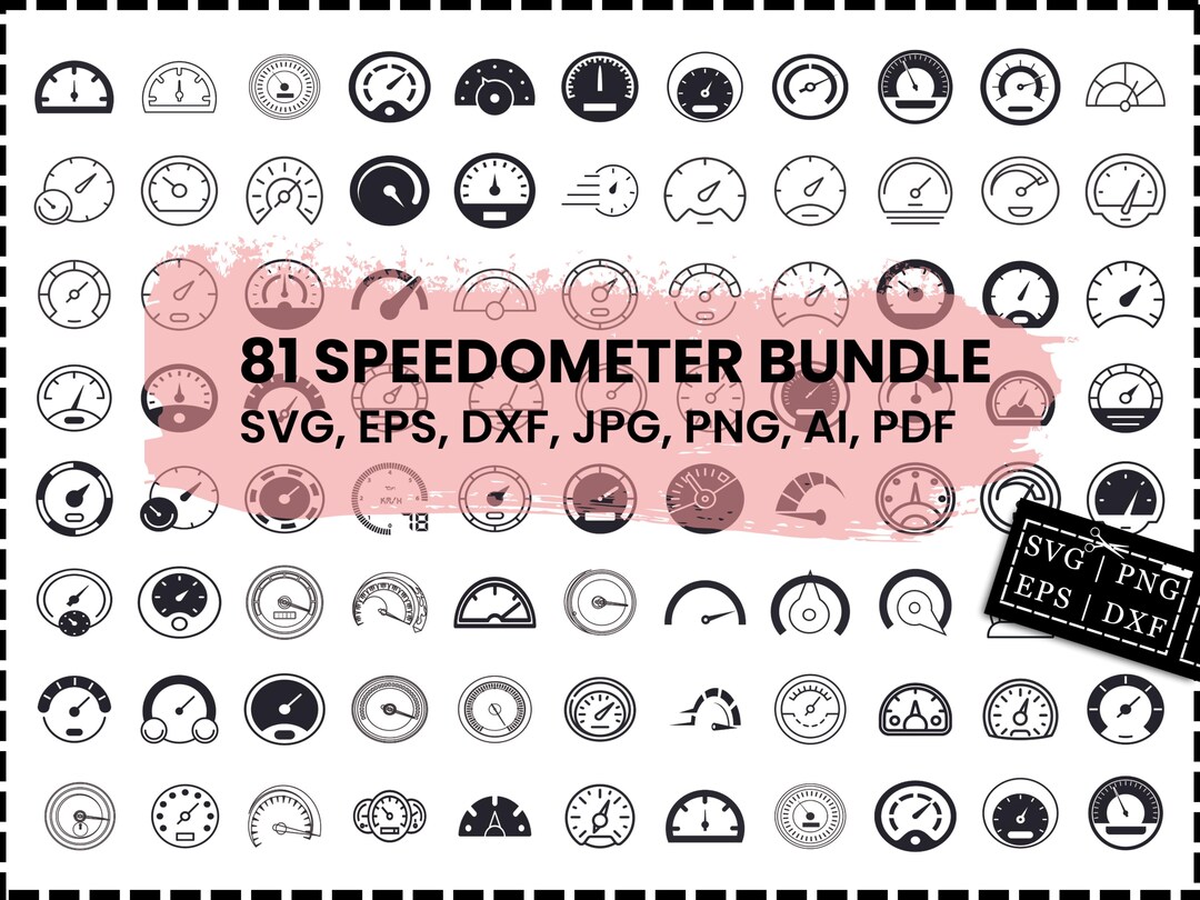 Speedometer SVG Cut File | Gauge Meter Clipart | Car Speed Design ...