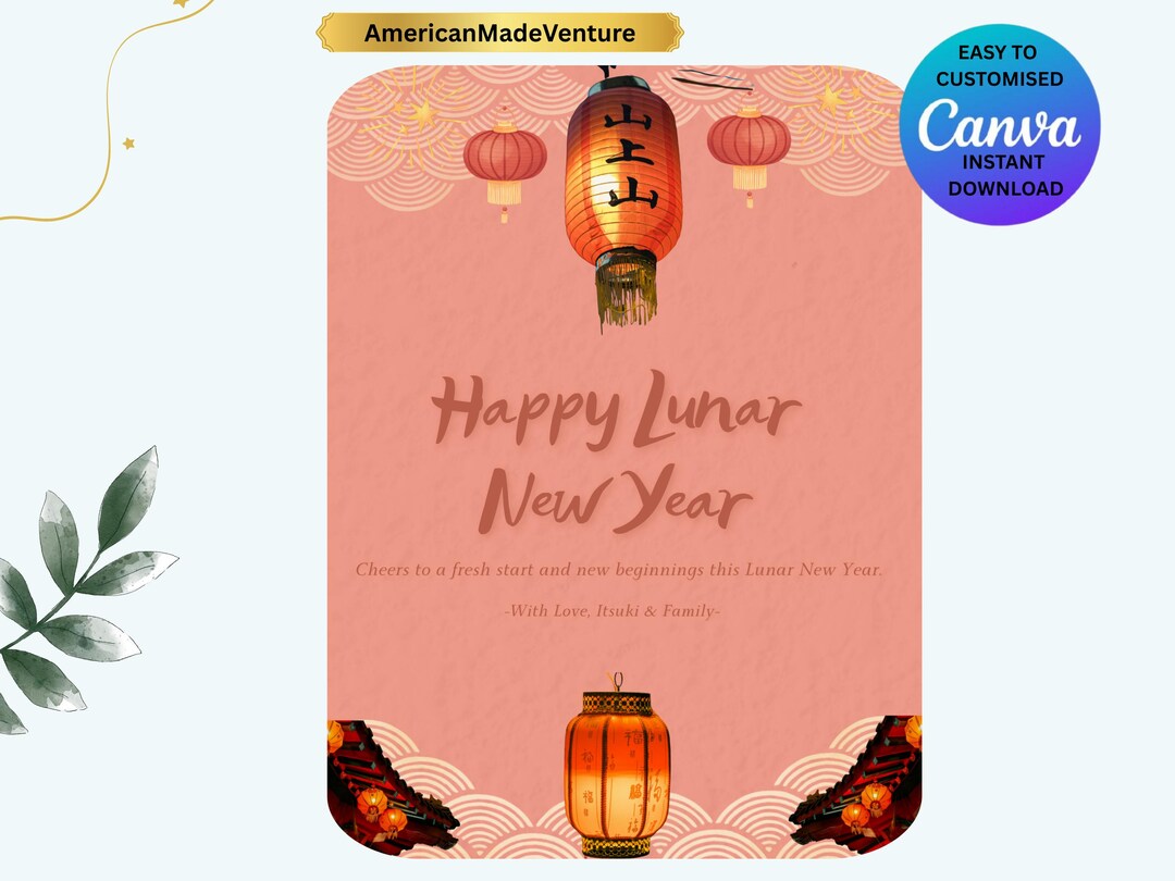 Lunar New Year Flyer Template | Restaurant, Event Promotion (editable ...