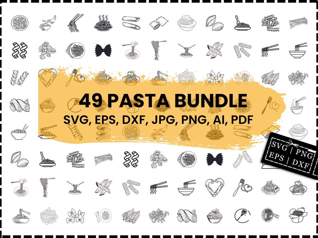 Basic Pasta Svg Pasta SVG Cut File | Italian Food Clipart | Kitchen Cooking Design ...
