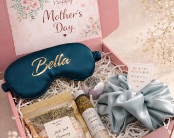 Mothers Day Gift Box Personalized Set  Mom Spa Basket Relaxation Care Package Grandma Nana