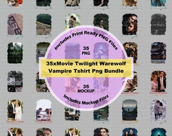 35xMovie Twilight Warewolf Vampire Tshirt Png Bundle, DTF Png, Sublimation Bundles, Digital Downloads, T-Shirt Design