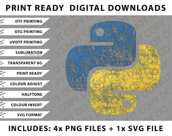 Python Logo - Programming Language Png Bundle, SVG Files, Digital Downloads