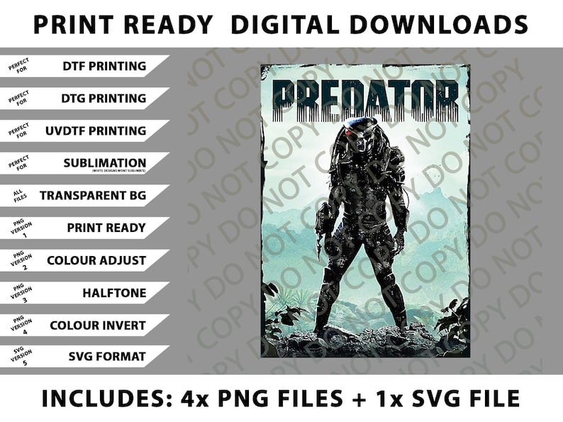 Predator Movie Png Bundle, SVG Files, Digital Downloads - Etsy Canada