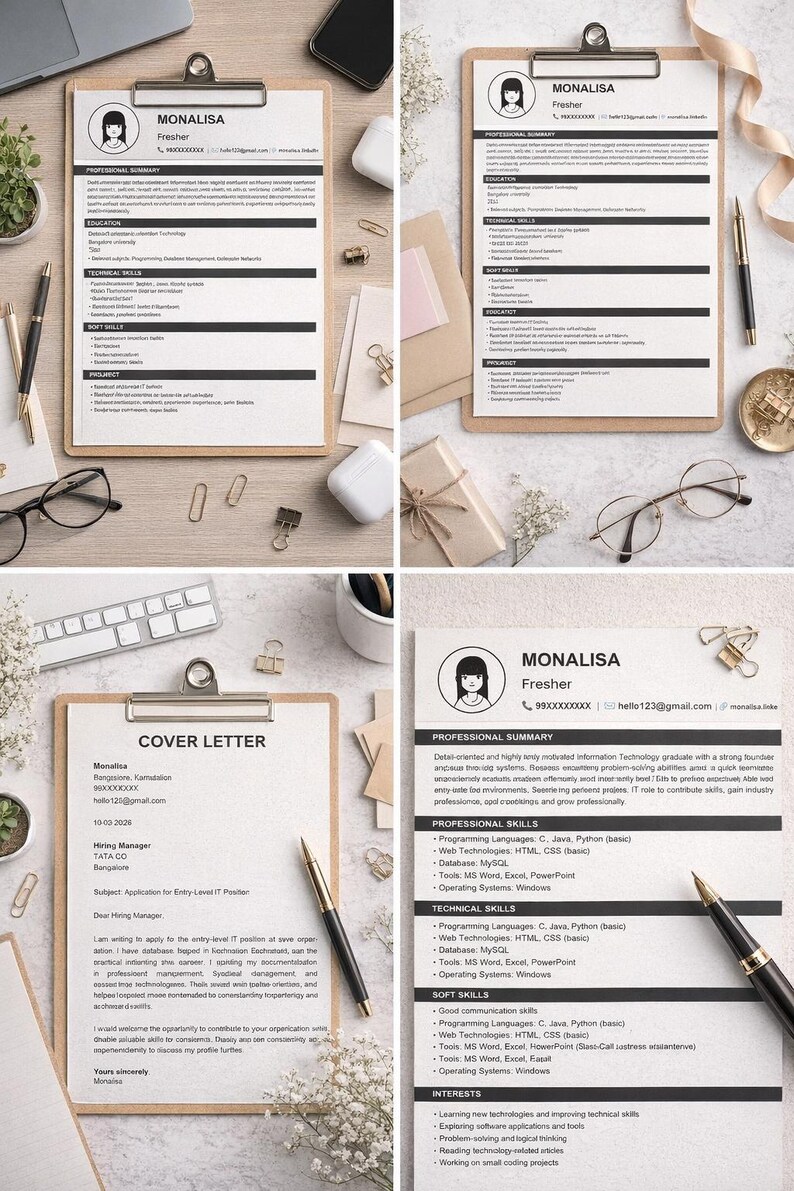 Editable Canva Resume Template | ATS Friendly CV | Instant Download ...
