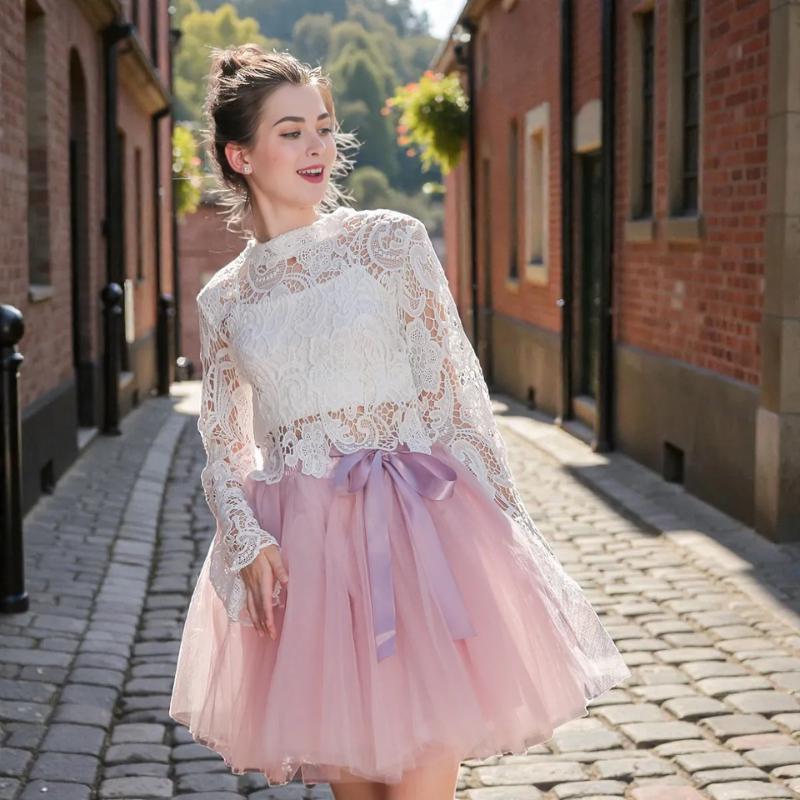 Formal Casual Tulle Skirt XS-4XL See Thru Women Tutu High Low Tulle Skirt  Tiered Ruffles Chic Customizable Tulle Skirt With Lining