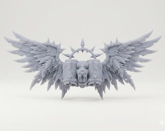 4x Sci-Fi Winged Jump Packs Pack of 4 | Physical Resin Miniature Bits | Angelic Mechanical Wings for 28mm 32mm Scale | Wargame Tabletop