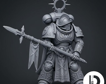 Spanish Tercios Spearman Knight - 3D Printed Resin Miniature for Wargames & RPGs (28mm / 32mm Scale) by Tercio Creative