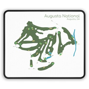 Augusta National Course Map Mouse Pad | Golf Course Art