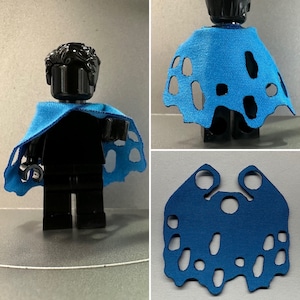 Pick 5 Custom Tattered Capes for Lego minifigures cloth torn battle capes variety of colors castle warrior ogre Orc goblin