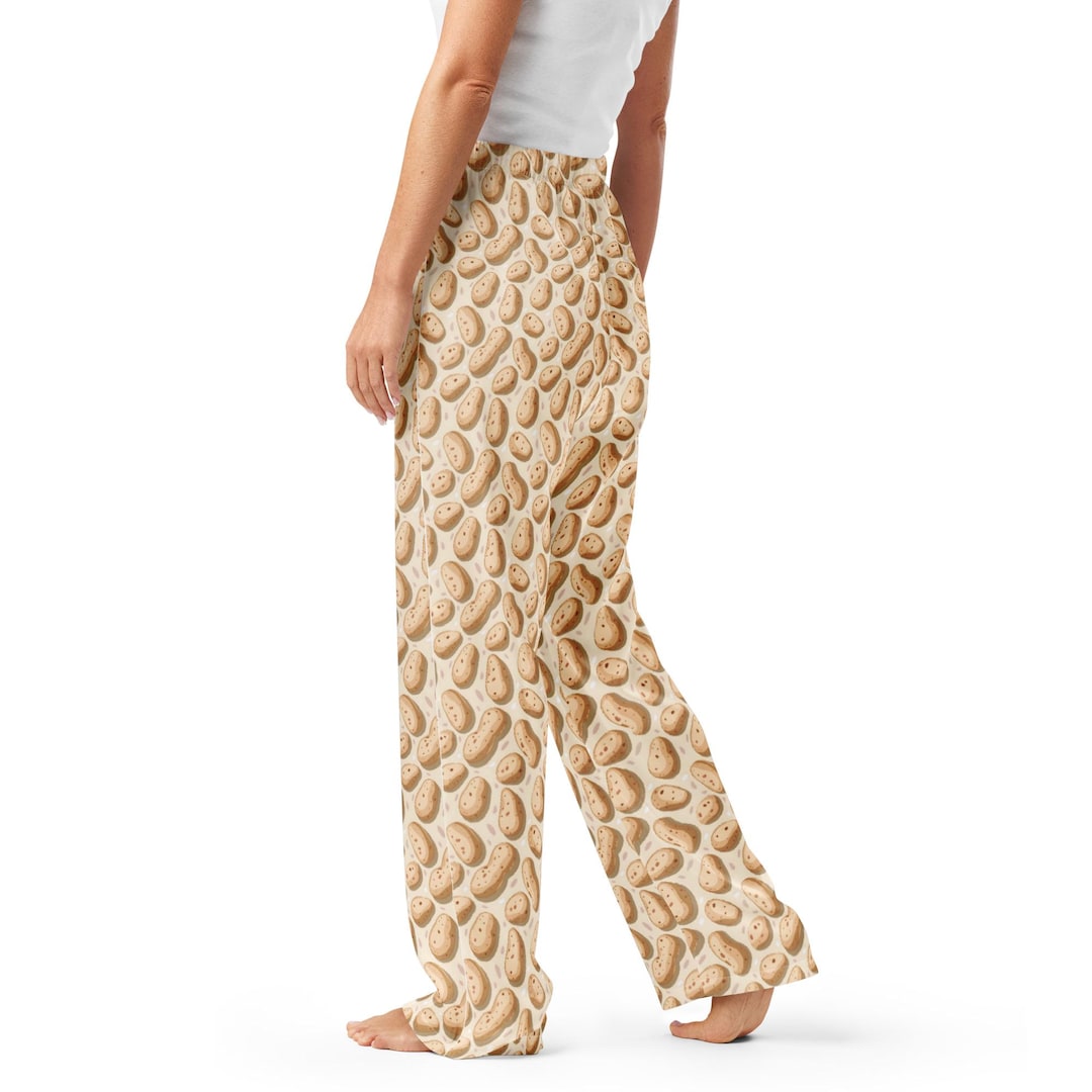 Pattern Vegan Pyjamas Cute Potato Pattern Pajama Pants for Women: Funny Spud Veggie Pjs ...
