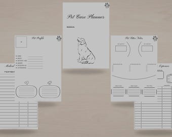 Dog Care Planner Printable | Pet Sitter Notes and Medical Log (A4 & Letter)