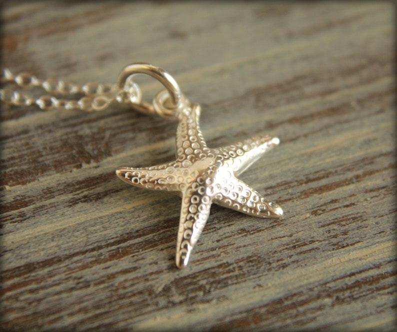 Starfish Necklace in Sterling Silver Etsy