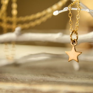 Tiny Star Necklace, Available in Sterling Silver and Bronze & Gold Filled, Minimalist Jewelry, Any Day Everyday Accessory, Celestial Space image 3