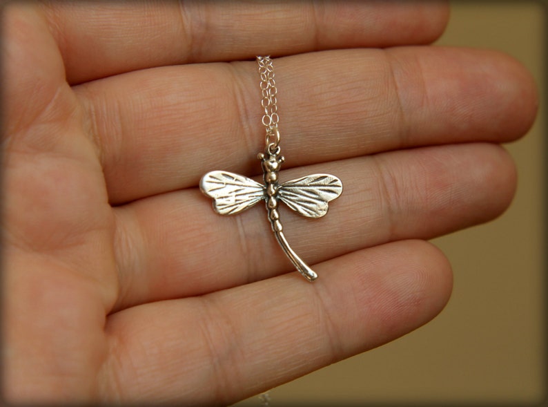 Dragonfly Necklace in Sterling Silver image 2