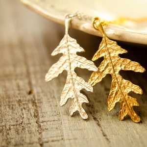 Autumn Leaf Necklace, Available in Silver and Gold