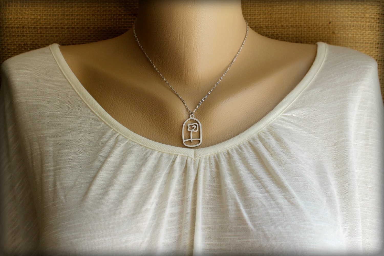 Rose Glass Bead Stefanie Necklace main image 0
