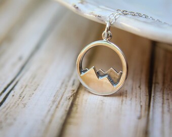Mountain Range Necklace in Sterling Silver