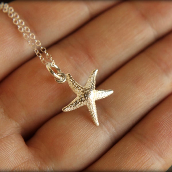 Starfish Necklace in Sterling Silver