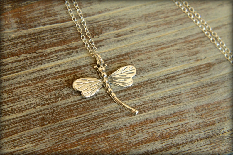 Dragonfly Necklace in Sterling Silver image 5