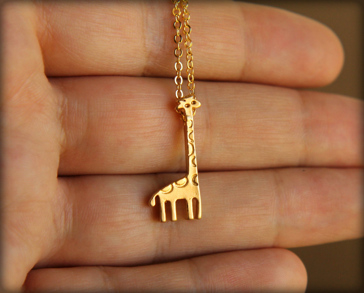 Giraffe Necklace Available in Silver or Gold Etsy Singapore