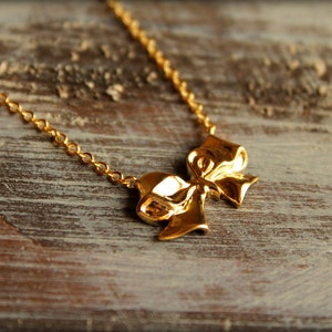 Bow Necklace - All Wrapped Up, Available in Silver and Gold