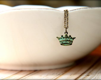 Verdigris Crown Necklace