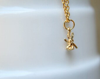 Tiniest Bunny Necklace in Gold