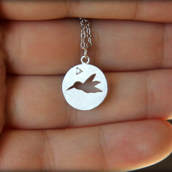 Hummingbird Cutout Necklace