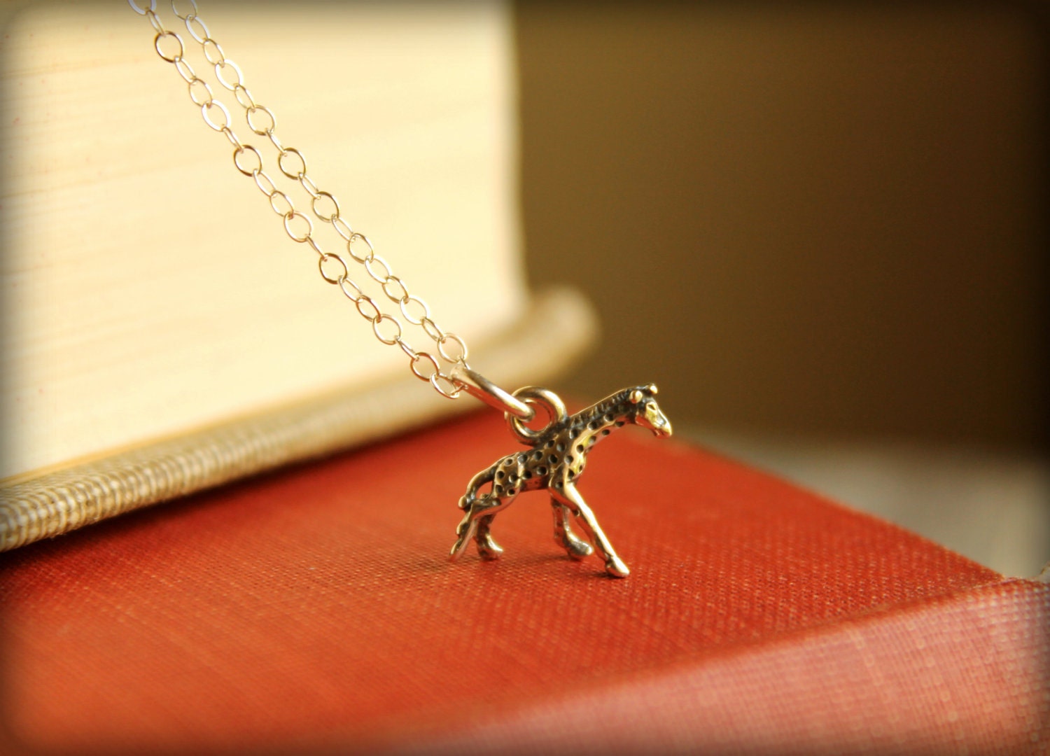 Itty Bitty Giraffe Necklace in Sterling Silver - Etsy