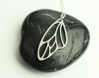 Openwork Butterfly Wing Necklace in Sterling Silver