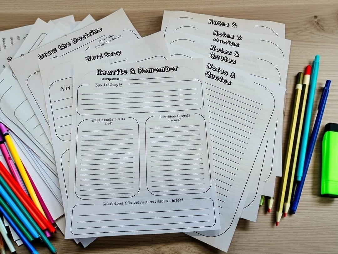 Printable Scripture Study Journal | LDS Seminary Workbook (digital ...