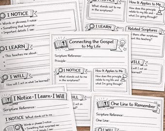 LDS Seminary Scripture Study Worksheets – Youth Gospel Application (Digital File)